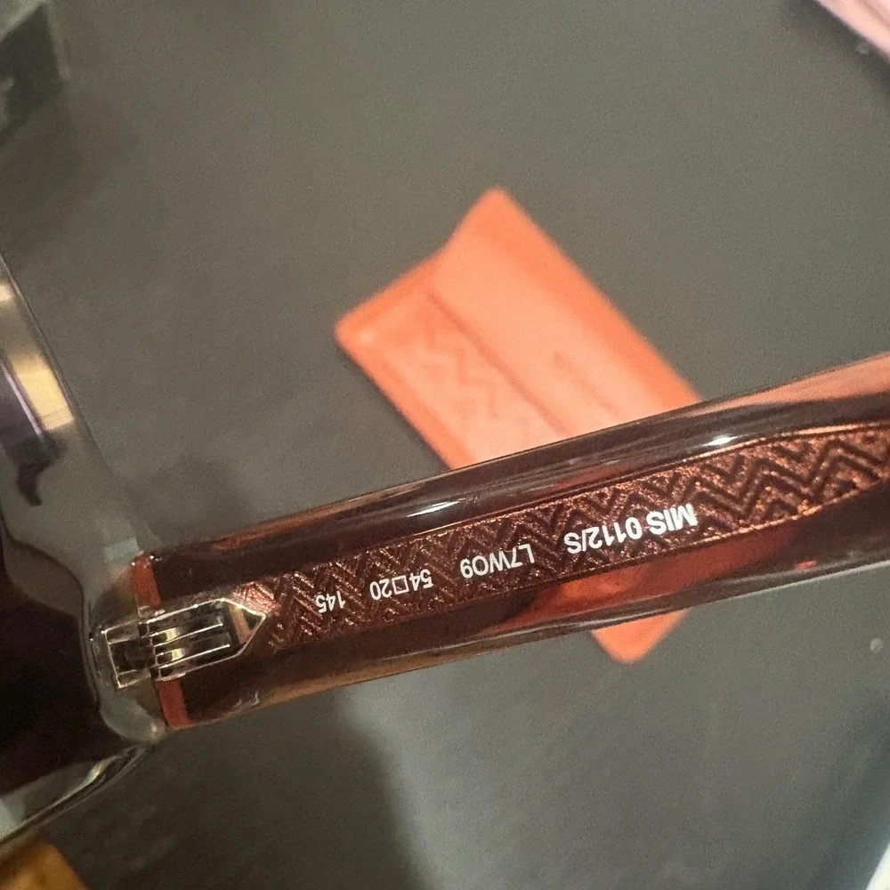 Missoni‎ Brown Gradient Cat Eye Sunglasses Zigzag Temple
